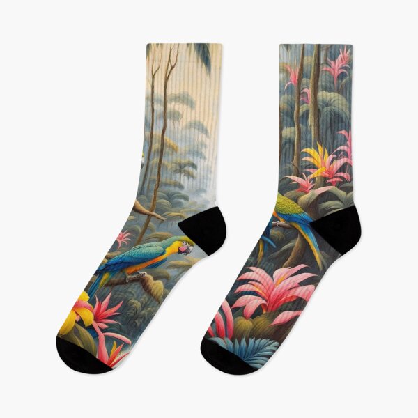 Item preview, Parrots in jungle by river designed and sold by JackFreestone.