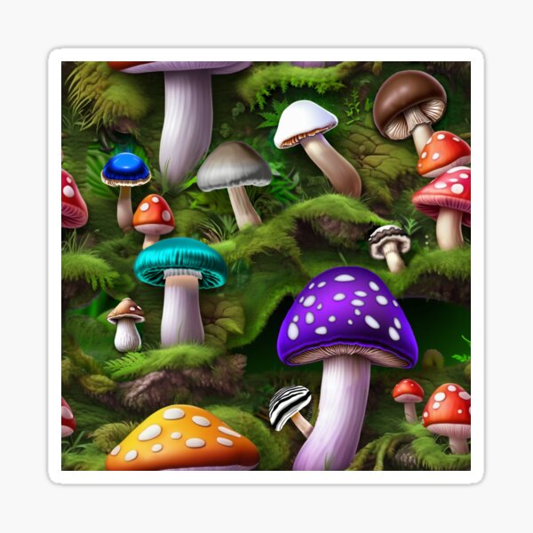 Mushroom Pattern Sticker