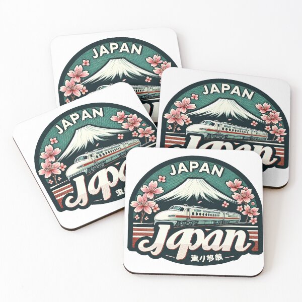 Item preview, Shinkansen, Sakura & Mt Fuji Retro Japanese Design designed and sold by Mark  Brown.