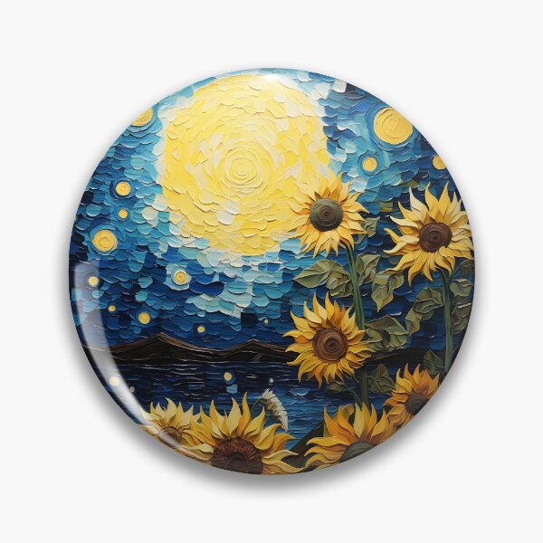 Artikelvorschau, Hell-Dunkel-Charme: Katzenartige Formen inmitten von Van Goghs leuchtenden Blumen entworfen und verkauft von Silver Medal.