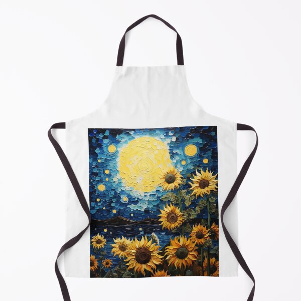Item preview, Chiaroscuro Charm: Feline Forms Amidst Van Gogh's Glowing Florals designed and sold by Silver Medal.