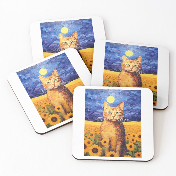 Item preview, Garden of Paws: Feline Elegance in Van Gogh’s Floral Paradise designed and sold by Silver Medal.