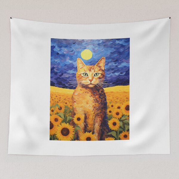 Item preview, Garden of Paws: Feline Elegance in Van Gogh’s Floral Paradise designed and sold by Silver Medal.