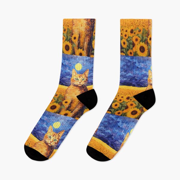 Item preview, Garden of Paws: Feline Elegance in Van Gogh’s Floral Paradise designed and sold by Silver Medal.