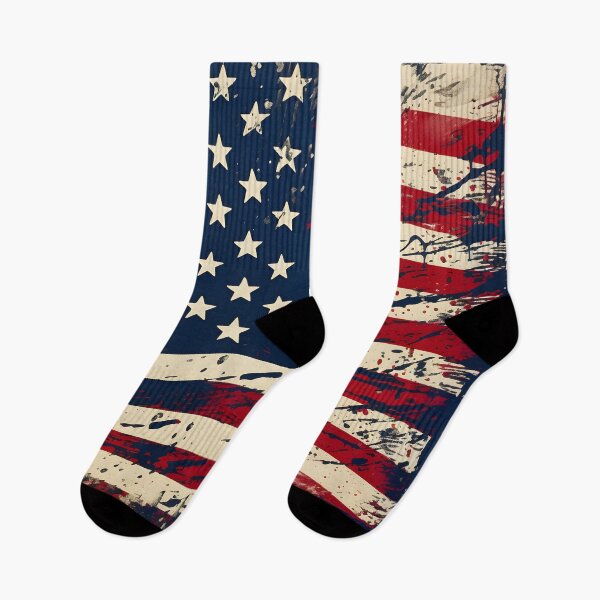 Item preview, Distressed American Flag Abstract Art designed and sold by inkArtistryfine.