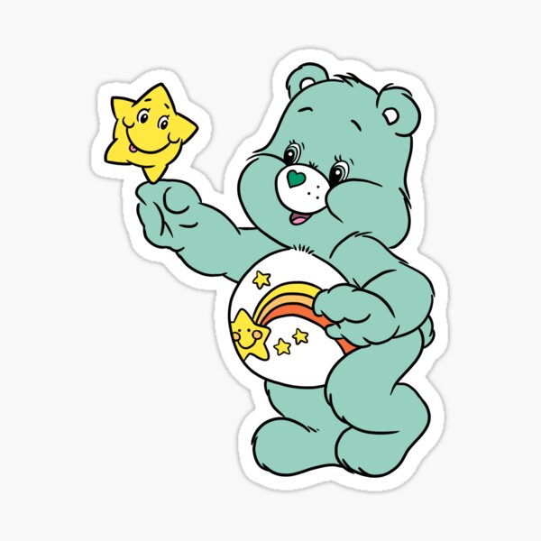 Wish Bear Care Bear Stickers 80s retro vintage inspired carebears decals