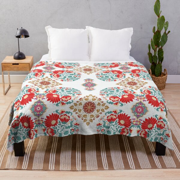 Item preview, Seamless pattern with colorful floral ornament. a floral pattern with red, green and blue flowers designed and sold by APHIDAT-TA.