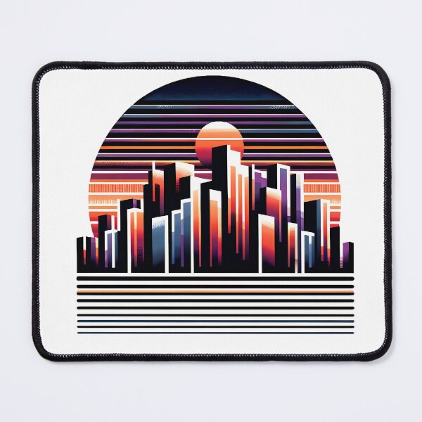 Item preview, Sunset Metropolis - Abstract Cityscape designed and sold by Bottron9000.
