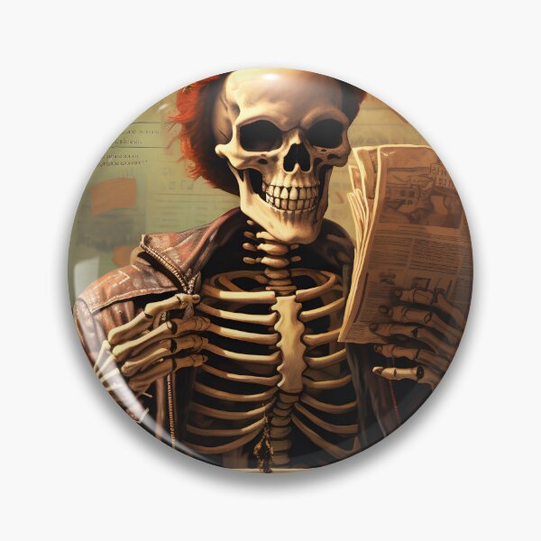 Item preview, Skeleton Morning Coffee Ritual Art designed and sold by inkArtistryfine.