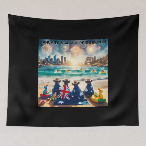 Item preview, January Is Aussie Pride Month 'Happy Australia Day' designed and sold by Takin-Thepiss.