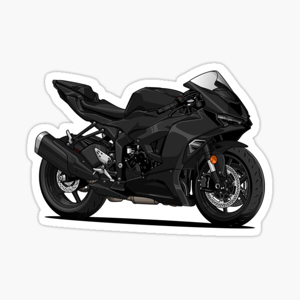 Aperçu de l'œuvre 2024 Ninja ZX6R Black Version créée et vendue par vektoranda.