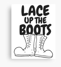 Lace Up The Boots Canvas Print