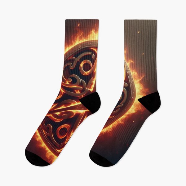 Item preview, Fantasy Viking Fire Elemental Emblem (silvergoldvisionary) designed and sold by SGVisionary.