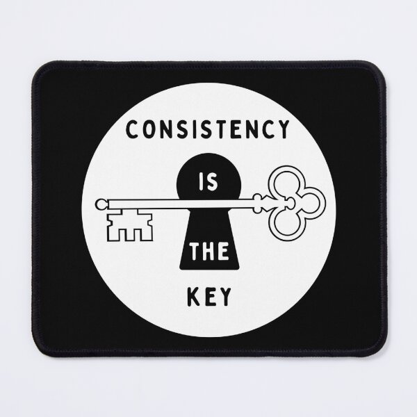 Item preview, Consistency is the key - motivational designed and sold by MO DESIGNS.