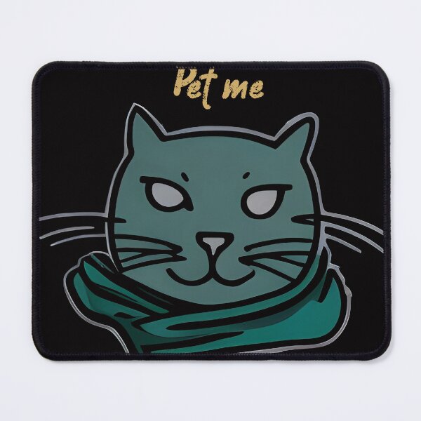 Item preview, Teal Scarf Cat Graphic Art designed and sold by inkArtistryfine.