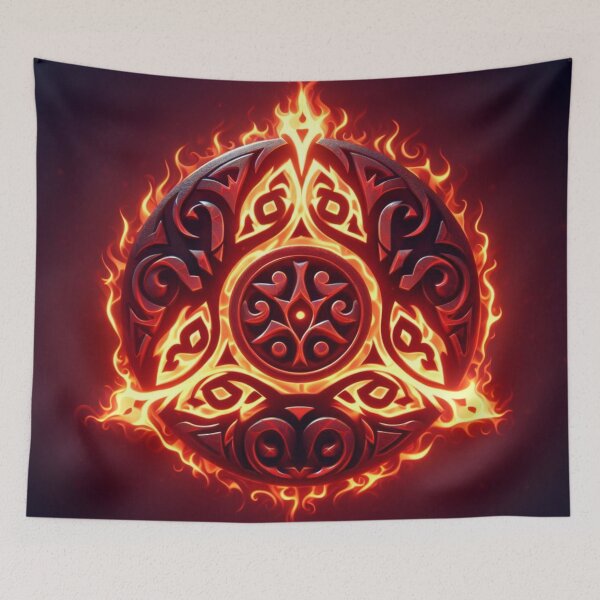 Item preview, Fantasy Viking Fire Elemental Emblem (silvergoldvisionary) designed and sold by SGVisionary.