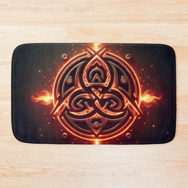 Item preview, Fantasy Viking Fire Elemental Emblem (silvergoldvisionary) designed and sold by SGVisionary.