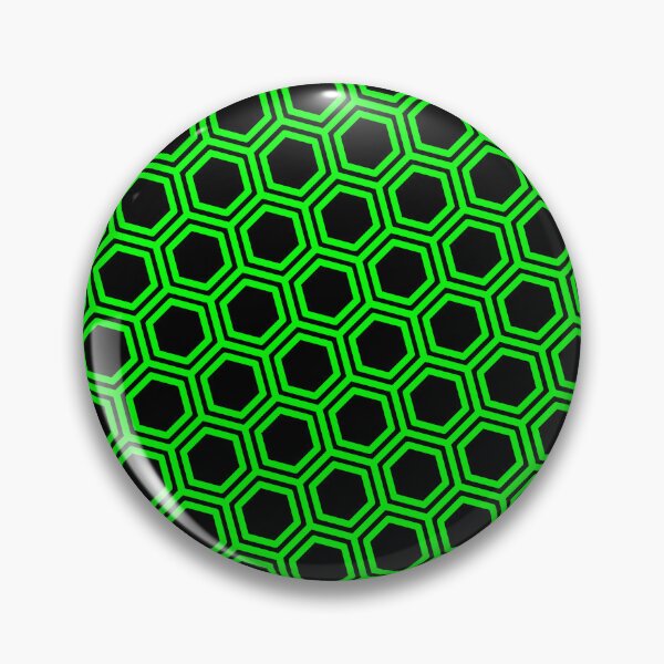 Item preview, Pattern hexagonal green on black background designed and sold by Heraldry design.