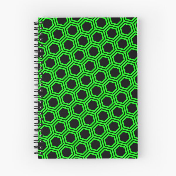 Item preview, Pattern hexagonal green on black background designed and sold by Heraldry design.