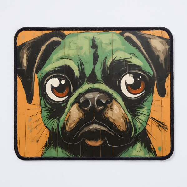 Item preview, Rustic Pug Portrait on Wood designed and sold by inkArtistryfine.