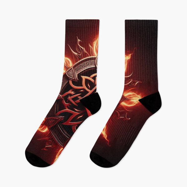 Item preview, Fantasy Viking Fire Elemental Emblem (silvergoldvisionary) designed and sold by SGVisionary.