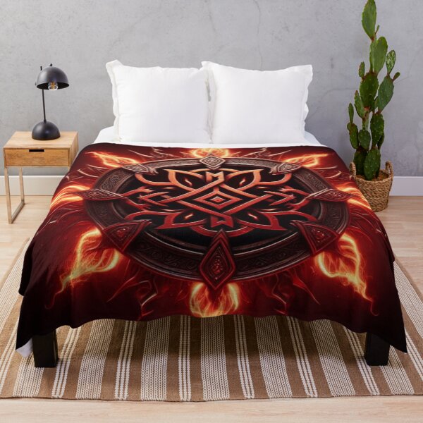 Item preview, Fantasy Viking Fire Elemental Emblem (silvergoldvisionary) designed and sold by SGVisionary.