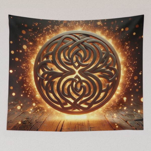 Item preview, Fantasy Viking Fire Elemental Emblem (silvergoldvisionary) designed and sold by SGVisionary.