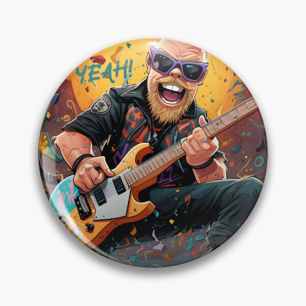 Item preview, Rockstar Riff Master Illustration designed and sold by inkArtistryfine.