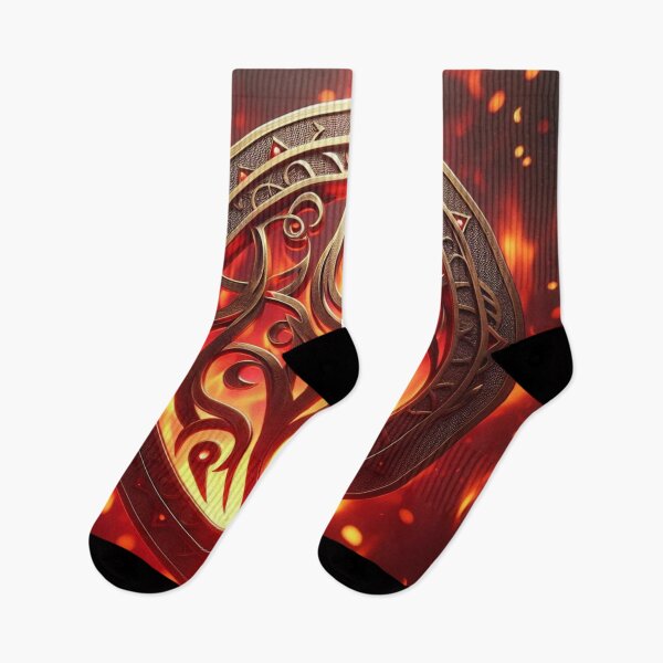 Item preview, Fantasy Viking Fire Elemental Emblem (silvergoldvisionary) designed and sold by SGVisionary.