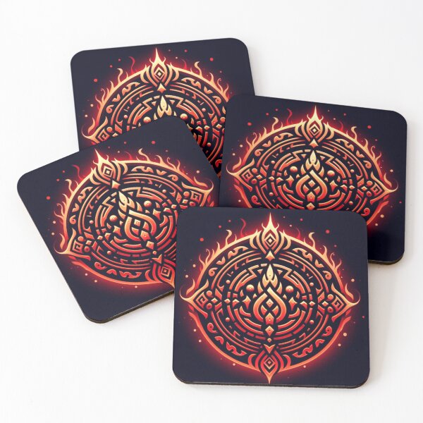 Item preview, Fantasy Viking Fire Elemental Emblem (silvergoldvisionary) designed and sold by SGVisionary.