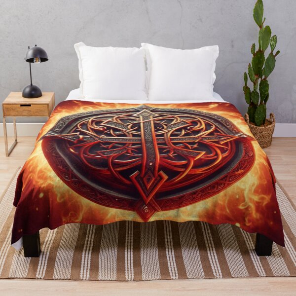 Item preview, Fantasy Viking Fire Elemental Emblem (silvergoldvisionary) designed and sold by SGVisionary.