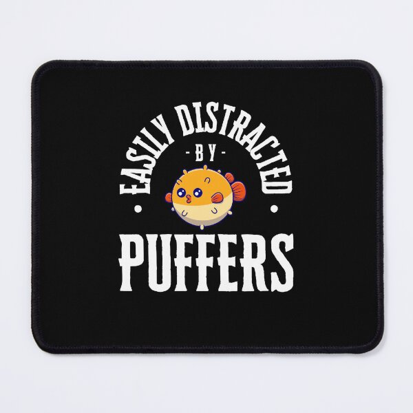 Item preview, Easily Distracted by Puffer Fish Cute Funny designed and sold by mkzmerch.