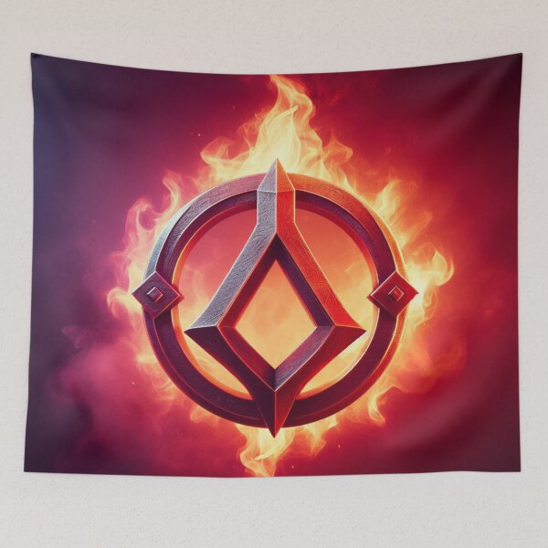 Item preview, Fantasy Viking Fire Elemental Emblem (silvergoldvisionary) designed and sold by SGVisionary.