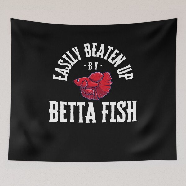 Item preview, Easily Beaten up by Betta Fish Cute Funny designed and sold by mkzmerch.