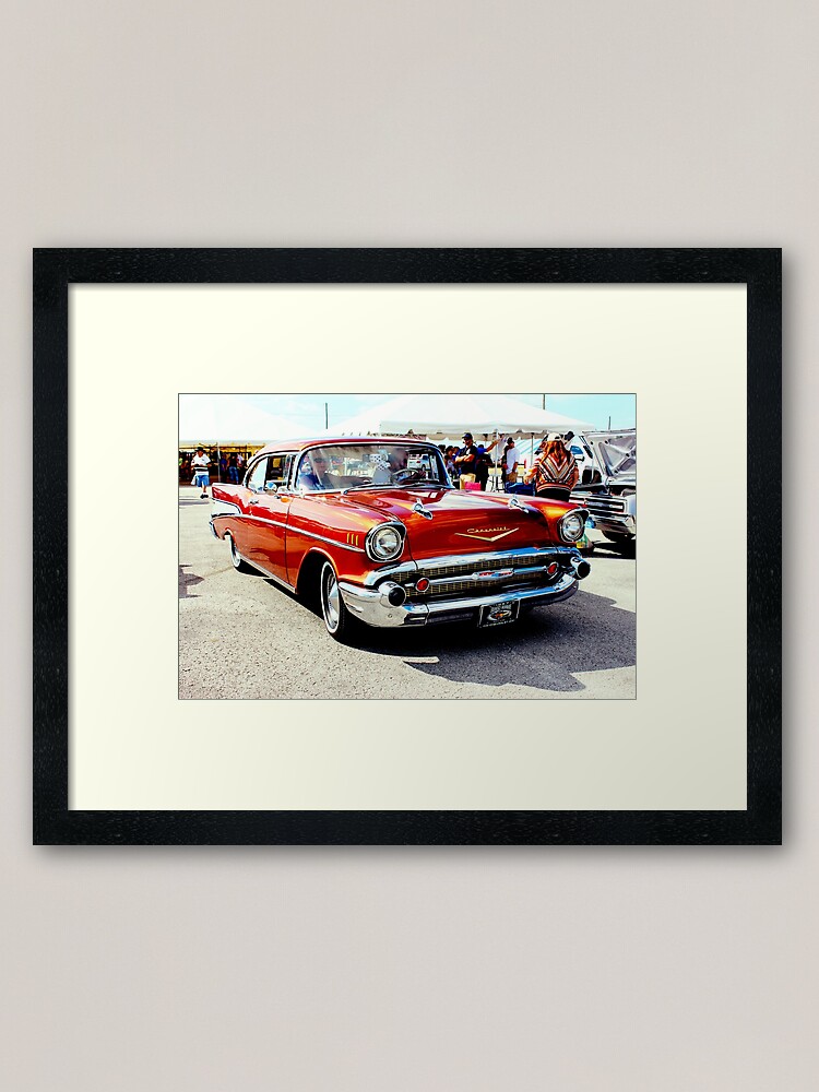 1957 Chevy Posters And Art Framed Art Print By Irishbabyboomer Redbubble