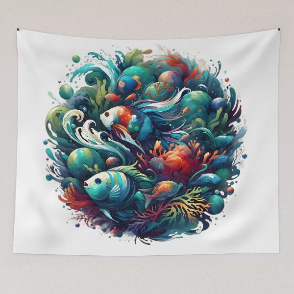 Item preview, Oceanic Wonders - Abstract Aquatic Life designed and sold by Bottron9000.