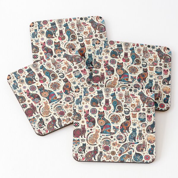 Item preview, Amazing Colorful Mosaic of Cats designed and sold by Tomasz C.