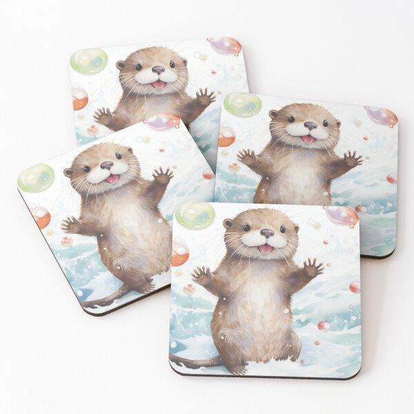 Item preview, Snowy Otter Juggling designed and sold by cute-animals99.