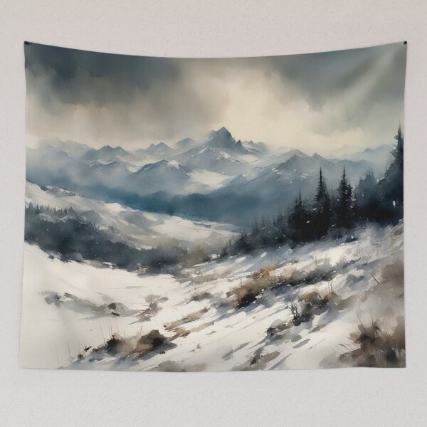 Item preview, Winter Mountain Landscape designed and sold by cr6zym1nd.