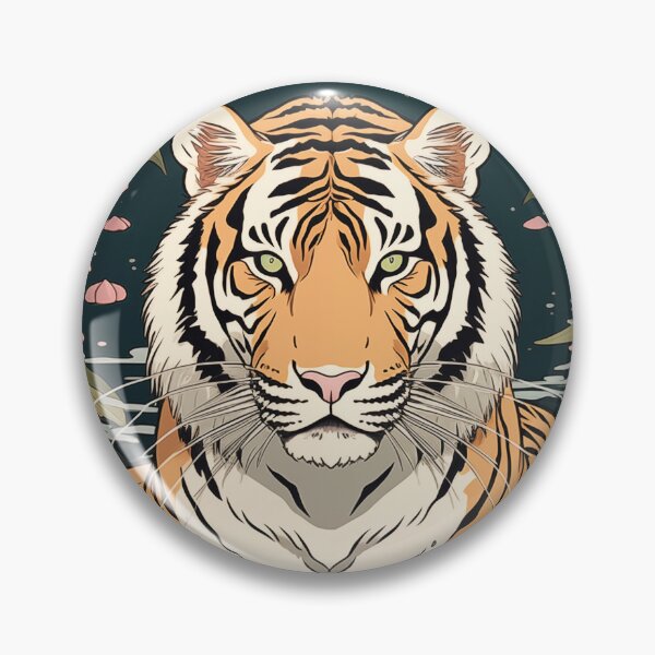Item preview, Tiger in a lotus pound designed and sold by Alexa53.