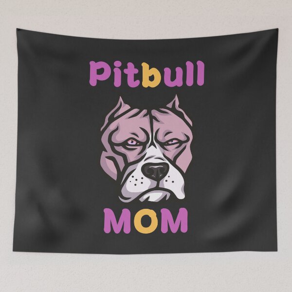 Item preview, Happy smiling Pitbull Mom on Sunset | Vintage Pitbull Mom designed and sold by wisamart.