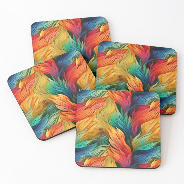 Item preview, Jungle Fenix Pattern Bright Colored Feathers designed and sold by TotallyBlond.
