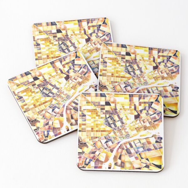 Item preview, Detroit Michigan City Map - Golden Yellow designed and sold by StylishStacks.