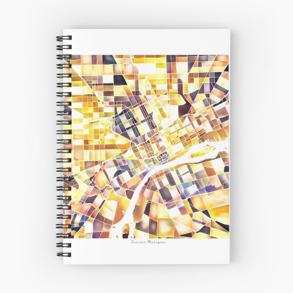 Item preview, Detroit Michigan City Map - Golden Yellow designed and sold by StylishStacks.