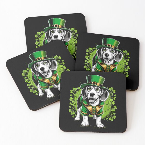 Item preview, Beagle Dog St Patrick's Day Irish Leprechaun Clover Shamrock designed and sold by JoelFox165.