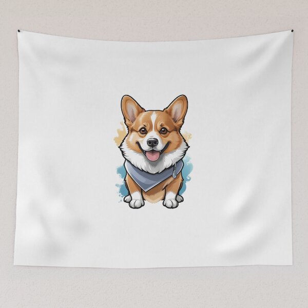 Item preview, Cheerful Corgi - Bandana Buddy designed and sold by MiamiMiker.