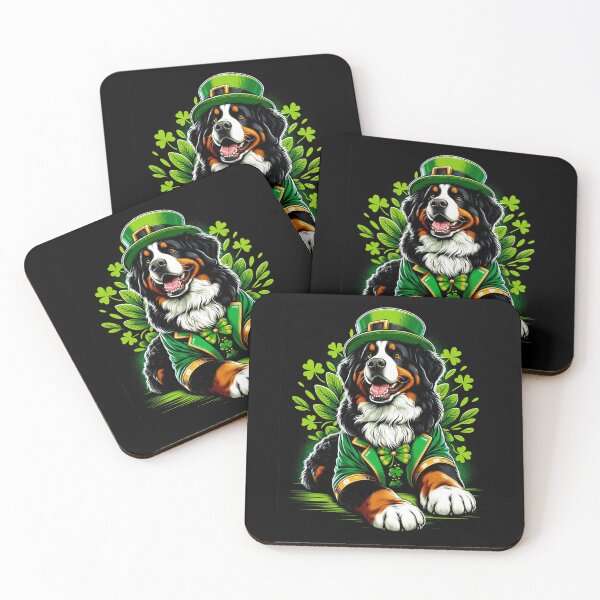 Item preview, Bernese Mountain Dog St Patrick's Day Irish Leprechaun Clover Shamrock designed and sold by JoelFox165.