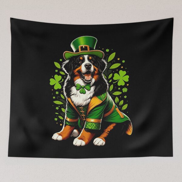 Item preview, Bernese Mountain Dog St Patrick's Day Irish Leprechaun Clover Shamrock designed and sold by JoelFox165.