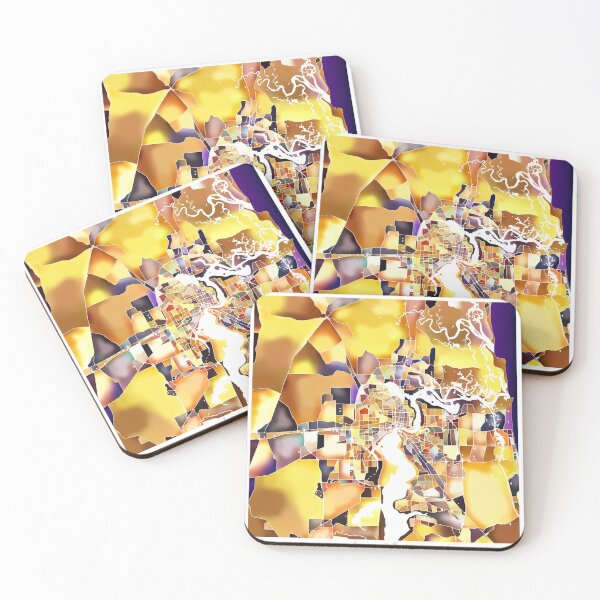 Item preview, Jacksonville Florida City Map - Golden Yellow designed and sold by StylishStacks.