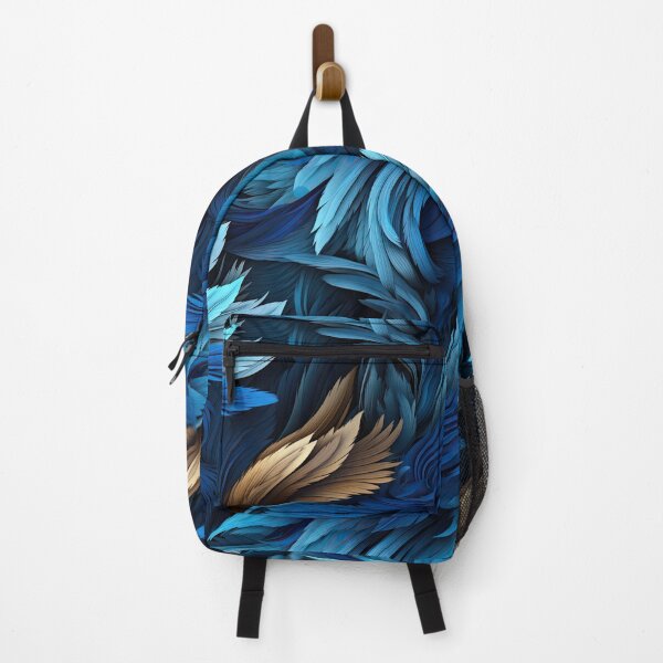 Item preview, Jungle Blue Pattern Bright Colored Feathers designed and sold by TotallyBlond.